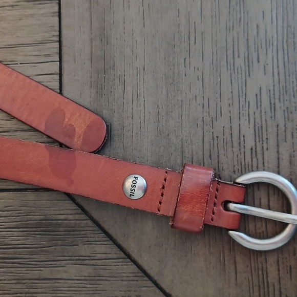 Fossil Brown Leather Belt With Colored Circles Women's Large - Picture 2 of 15